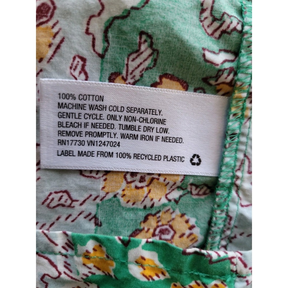 RHODE x Target Green Floral Summer Midi Skirt w/ Pockets Cotton Size XL Gypsy - Picture 5 of 8